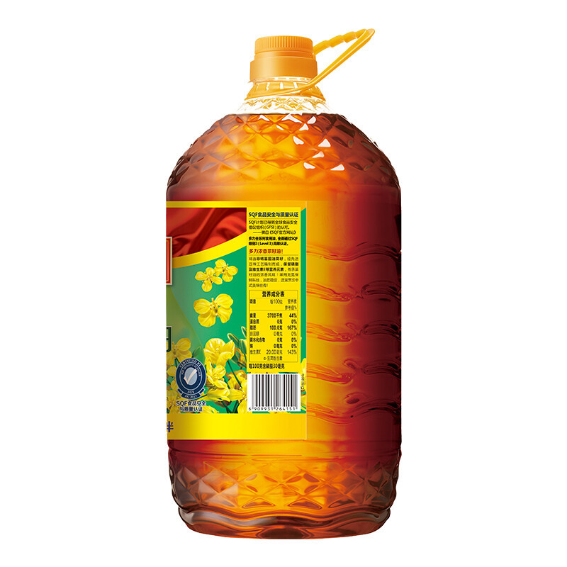 多力 食用油 浓香菜籽油5L(新老包装随机发放)