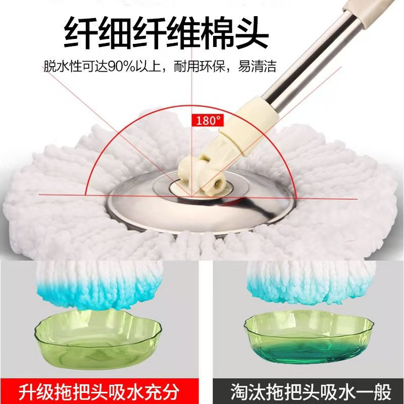 拖地桶家用甩干桶拖地板一拖净免手洗拖把旋转拖布桶甩干墩布高清大图