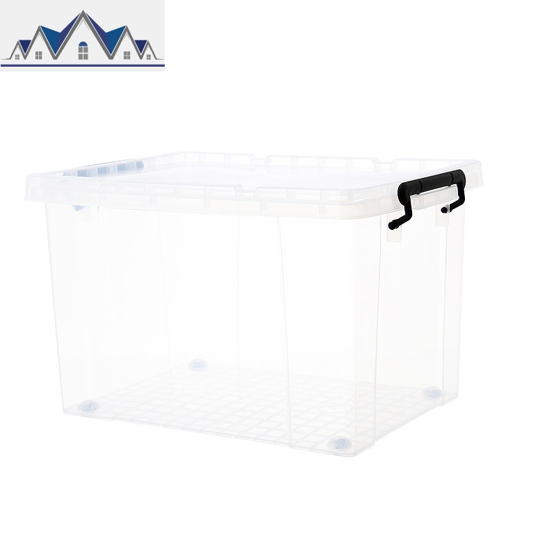 透明塑料收纳箱特大号衣物整理箱学生书箱被子有盖透明储物箱_1_536 高透明超划算中号42L3个
