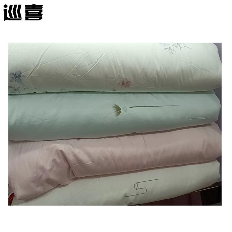 巡喜 全棉印花手缝蚕丝被 200X230cm (条)高清大图