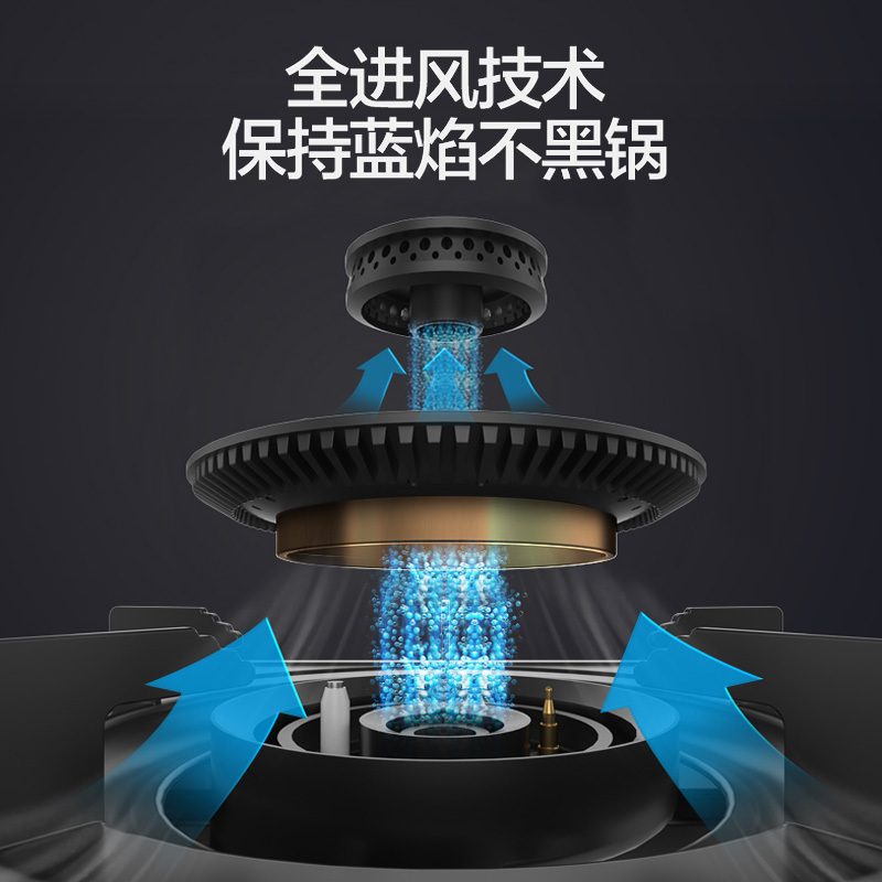 万和(Vanward)台式灶JZY-D8B26(液化气) 4.2kW 台式燃气灶液化气 煤气灶双灶灶具 家用双眼灶单灶具