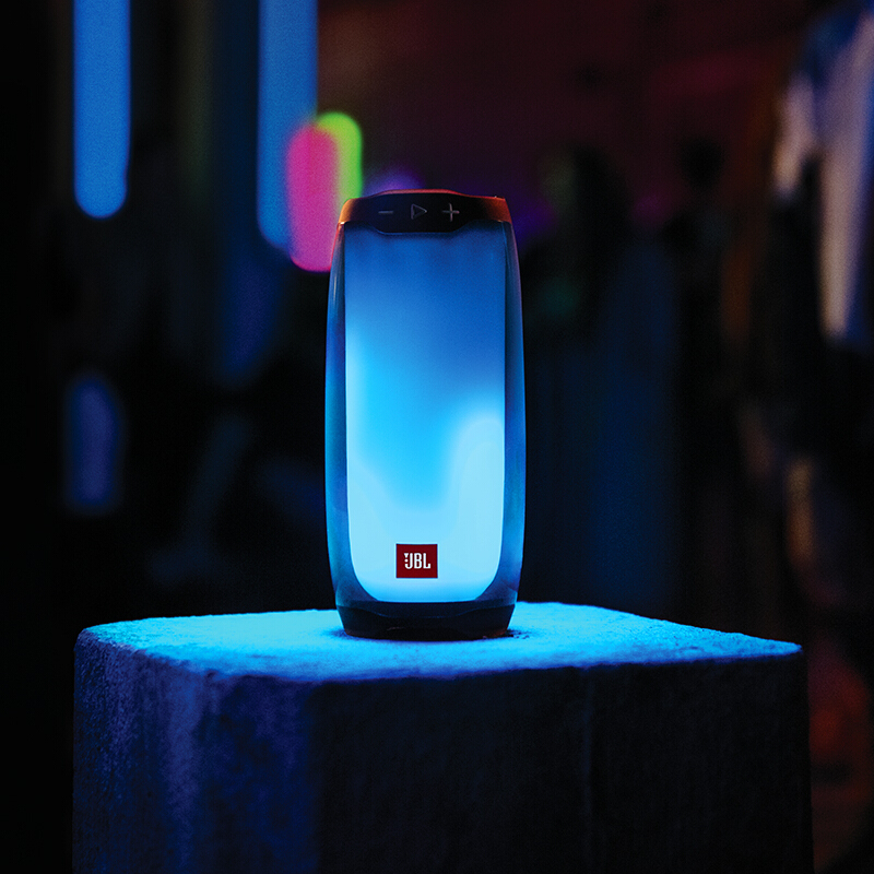 JBL PULSE4 音乐脉动4炫彩光效蓝牙音箱无线户外音响低音便携迷你音响 防水设计 白色