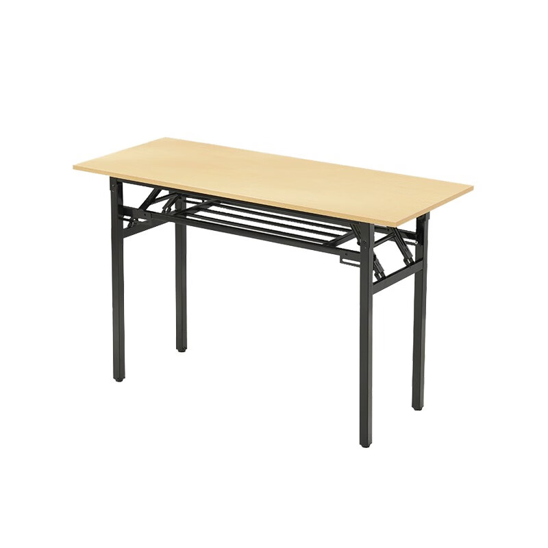 企诺 简约培训折叠桌 金橡木色1200*400*750mm