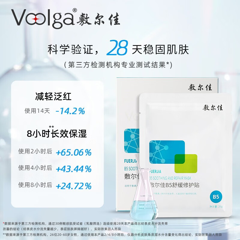 敷尔佳B5舒缓修护贴 减轻泛红 8小时长效保湿