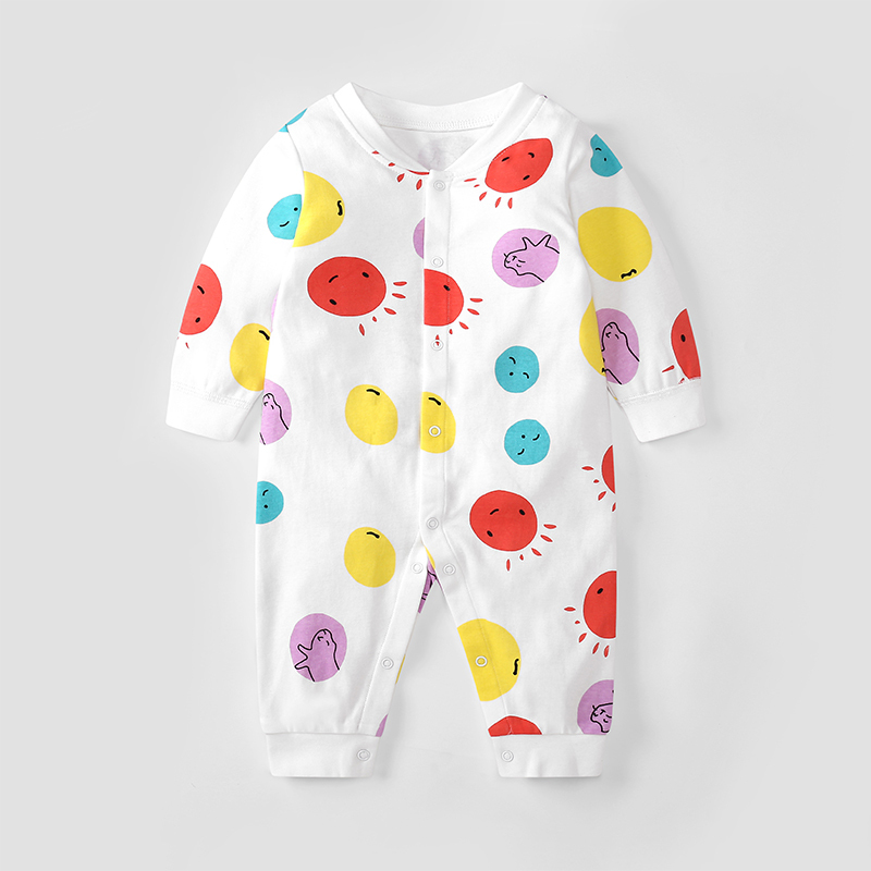 贝吻婴儿衣服连体衣秋长袖新生儿宝宝爬服哈衣初生儿满月服四季款b