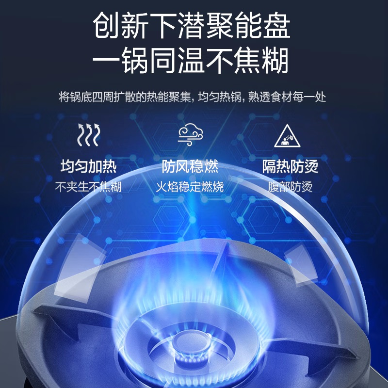 万和燃气灶天然气5.0KW双眼灶具台嵌两用煤气灶G6-L50-12T高清大图