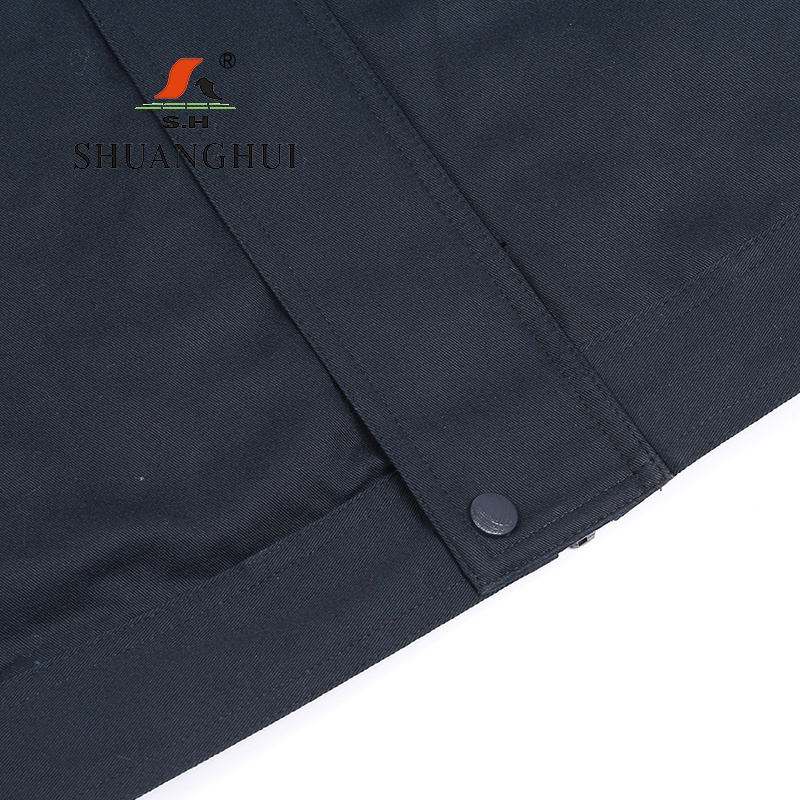 双惠男女款冬季标志工作服上衣SHW-22,面料100%棉填充羽绒,黑色,155-195高清大图