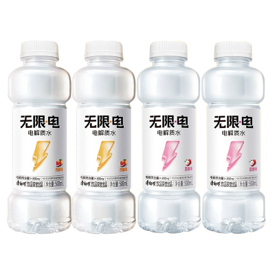 康师傅 无限电 电解质水 西柚+荔枝味500ml*2口味混合4瓶装