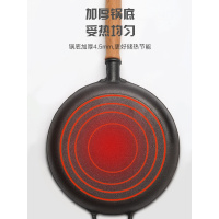 新款木柄铸铁平底锅家用煎锅无涂层不粘生铁锅牛排烙饼锅燃气定制商品