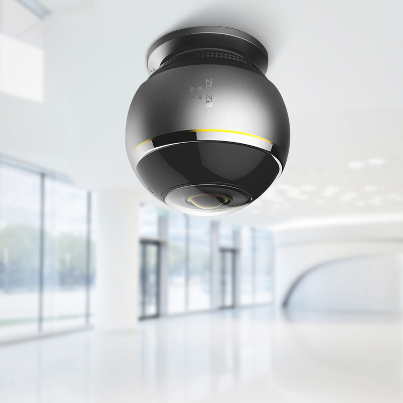 萤石c6p全景鱼眼网络监控摄像机摄像头智能网络摄像机wifi无线监控