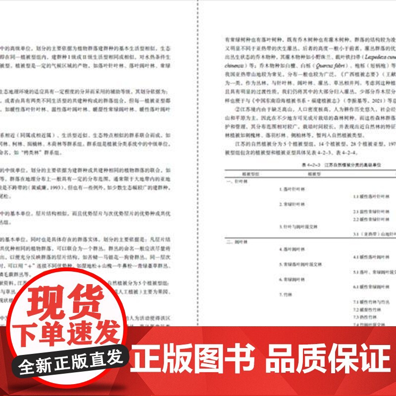 [店]江苏植被志 国家出版基金重点项目 东南缘人工植被结构与生态功能研究高清大图