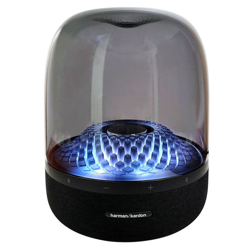 哈曼卡顿 音乐琉璃四代4代铂金款 360°环绕立体声 菱形氛围灯效 桌面蓝牙音箱 Aura Studio4图片