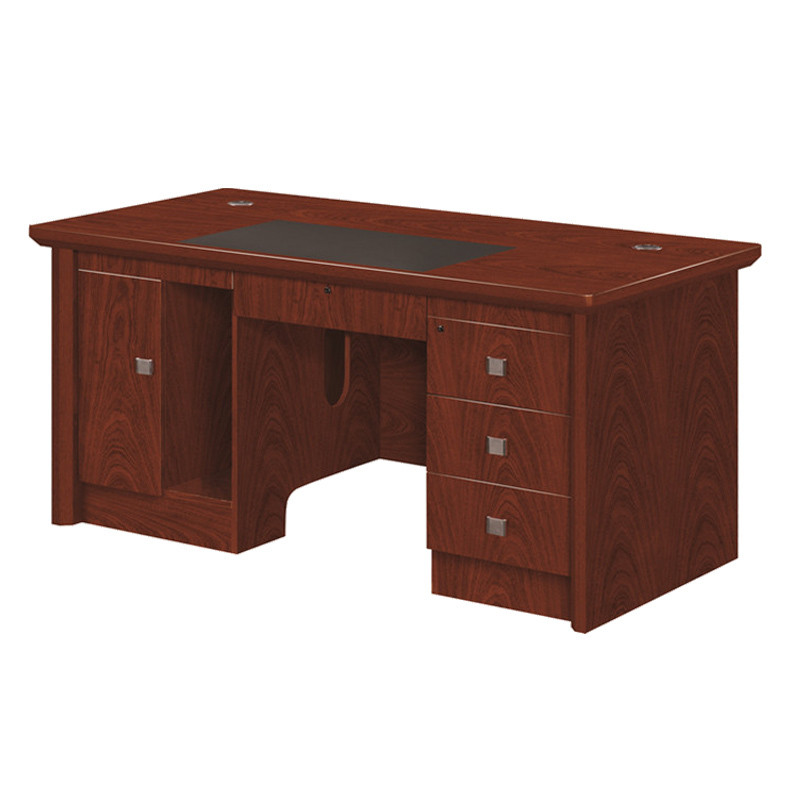 巴洛卡油漆办公桌16米班台桌电脑桌单人位职员桌jc2116胡桃色