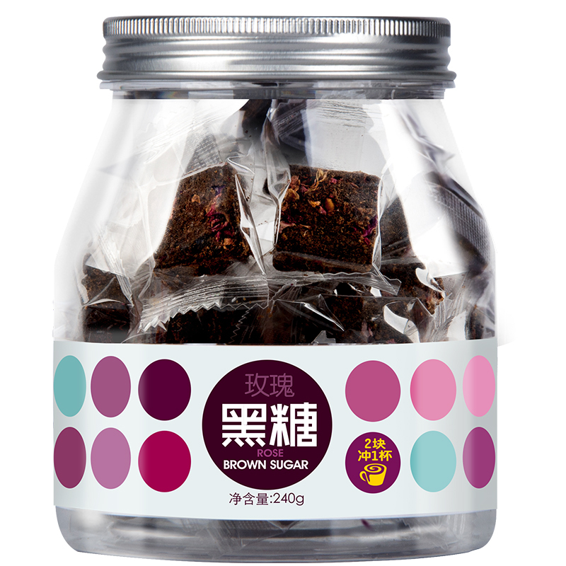 虎标(TigerMark) 玫瑰黑糖240g/罐 花香浓郁 清甜不腻 老红糖