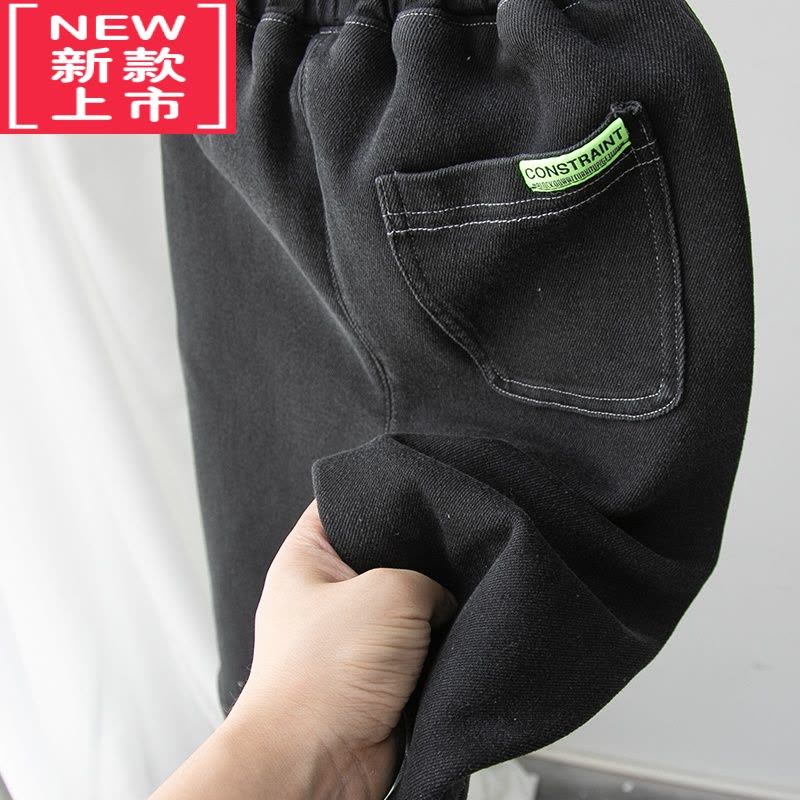 可莉允一体绒,儿童牛仔裤男童冬装裤子小童宝宝加绒加厚冬装保暖休闲裤保暖裤图片