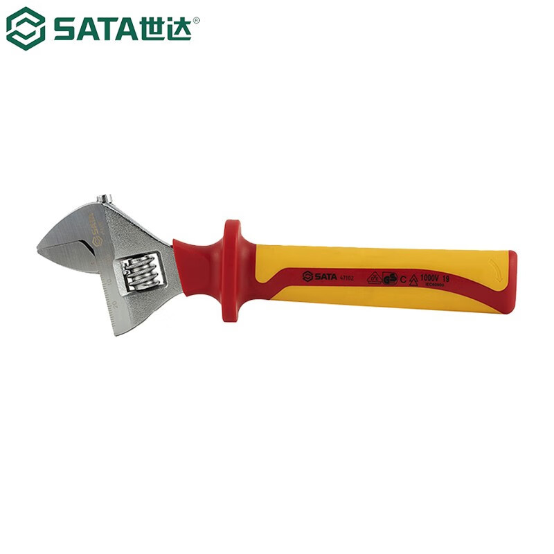 世达(SATA)工具绝缘耐压活动扳手 10# 47103高清大图