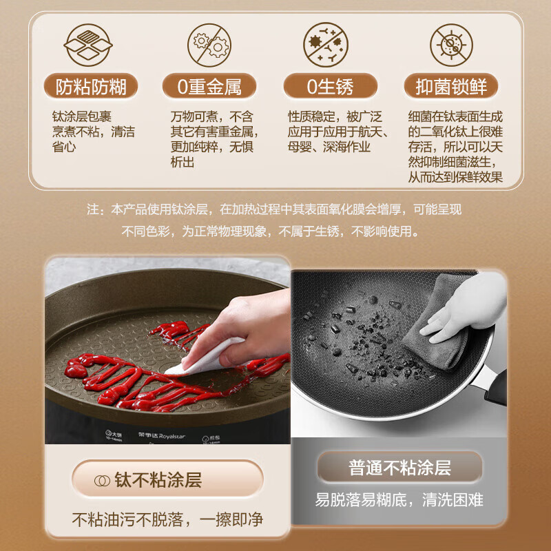 荣事达电饼铛双面加热大容量不粘锅智能控温家用煎烤机高清大图