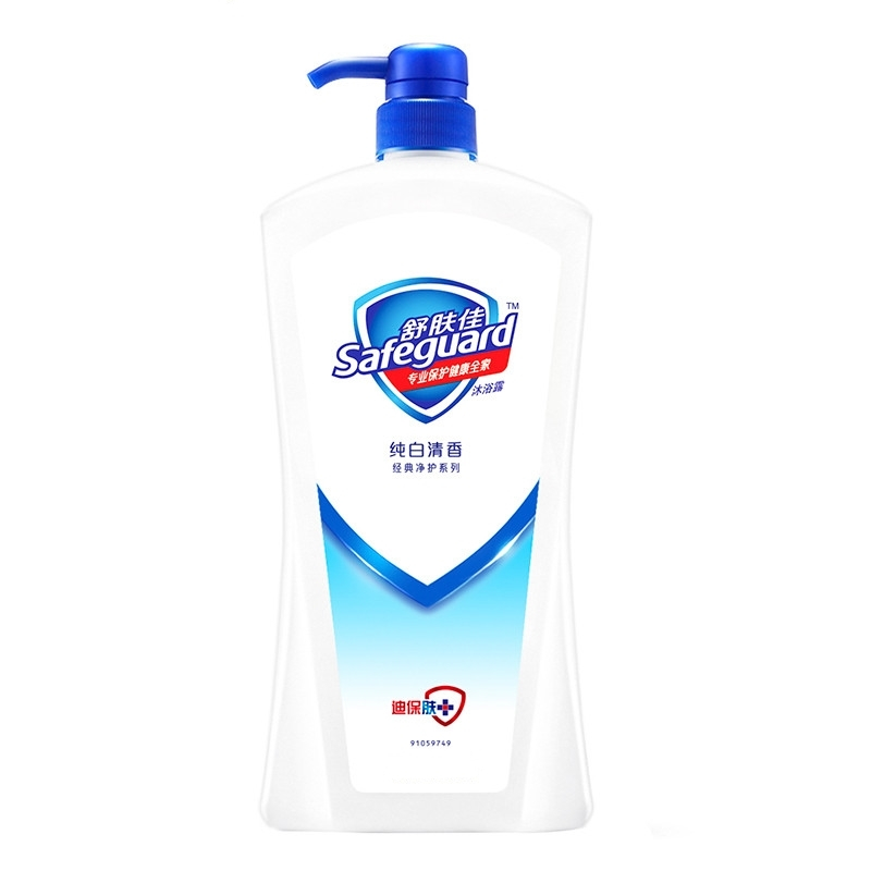 舒肤佳 safeguard 沐浴露 纯白清香 650ml 长效保护 无皂基 pH中性温和 650ml*12*1*箱