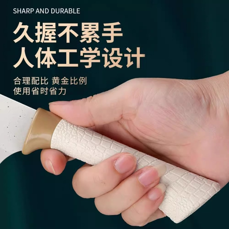 德国家用厨房刀具套装组合切菜刀菜板二合一厨具用品全套砧板刀架B7163高清大图