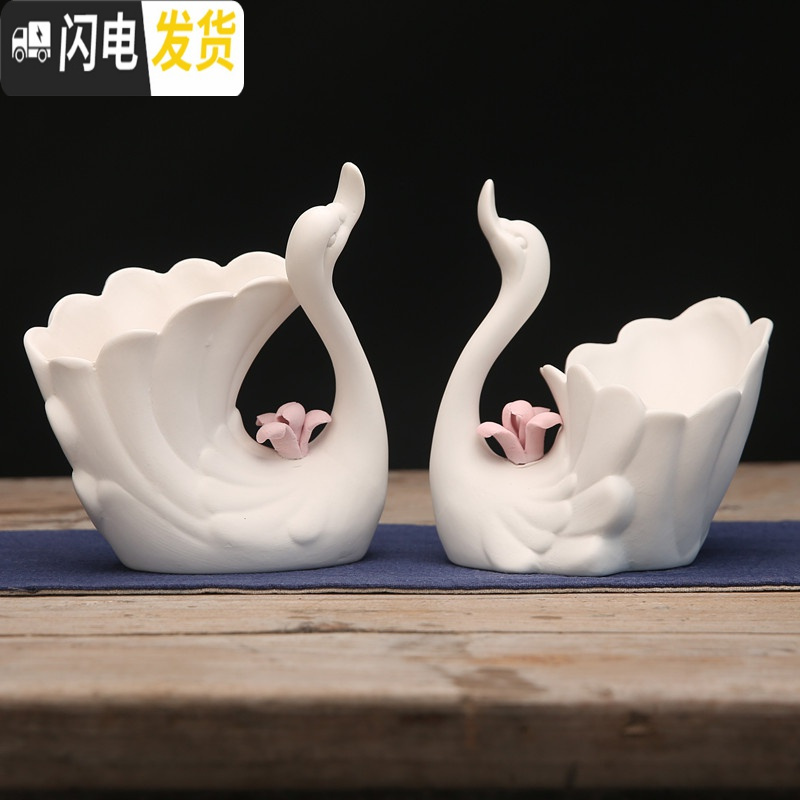 三维工匠多肉花盆创意个性微景观欧式组合桌面盆栽摆件陶瓷小花盆 17duie-2金色1对 中等花盆容器
