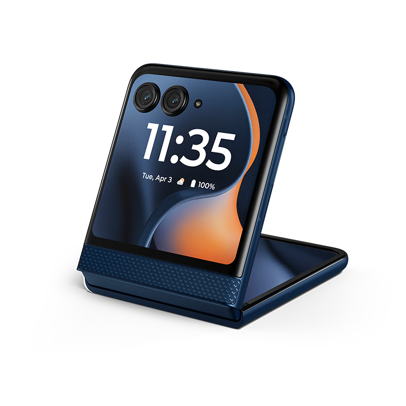 摩托罗拉moto razr 60 第六代折叠屏手机 60万次折叠认证 女生手机 8+256G 午夜苍蓝高清大图