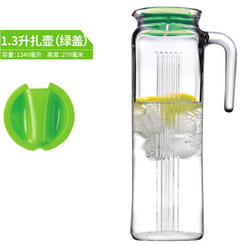 冷水壶凉水壶大容量茶壶果汁壶水杯子家用水具简约现代透明 生活日用 家居器皿水具水杯