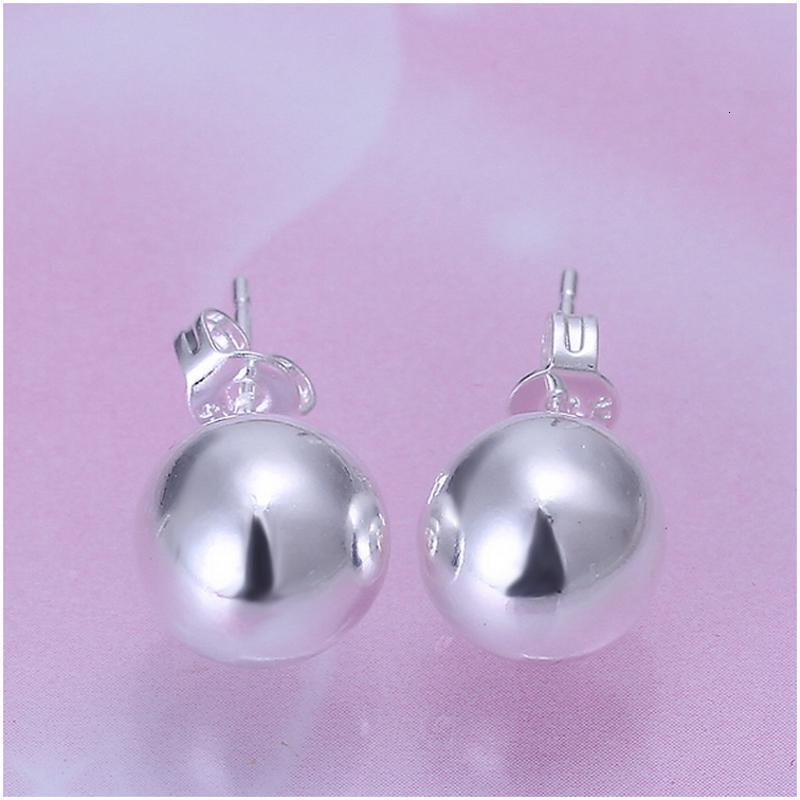 E074 Women silver plated earring 镀925纯银耳钉时尚潮人耳环女