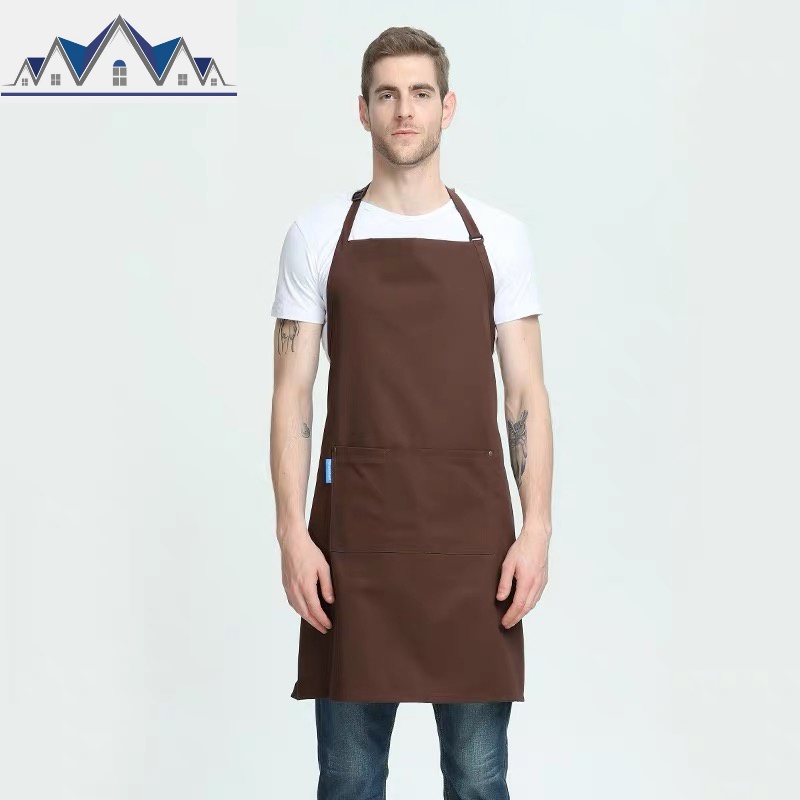 韩版时尚挂脖围裙厨房家居做饭男女围腰厨师工作服咖啡店_1_936高清大图