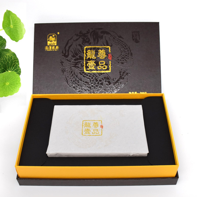 泾渭茯茶泾阳茯茶 龙尊一品黑茶399g高档礼盒装2018批次 金花茯砖茶 伏茶特产 陕西黑茶 高山纯料