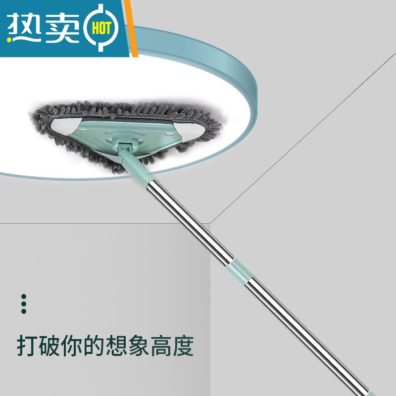 敬平擦玻璃器家用高层窗外擦窗户专用工具清洗刮水器保洁专用双面擦 三节杆1.5[纤维布共六块]拖把夹高清大图