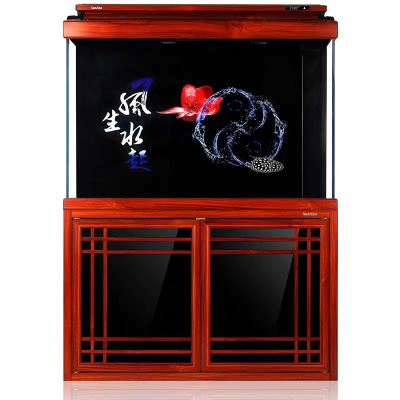 超白鱼缸水族箱客厅家用落地1.5米中大型底滤免换水生态鱼缸高清大图