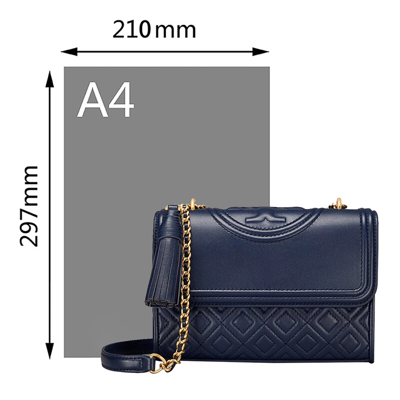 TORY BURCH 托里·伯奇 品 斜挎包 女款藏青色皮质单肩包斜挎包43834 403简约 藏青色