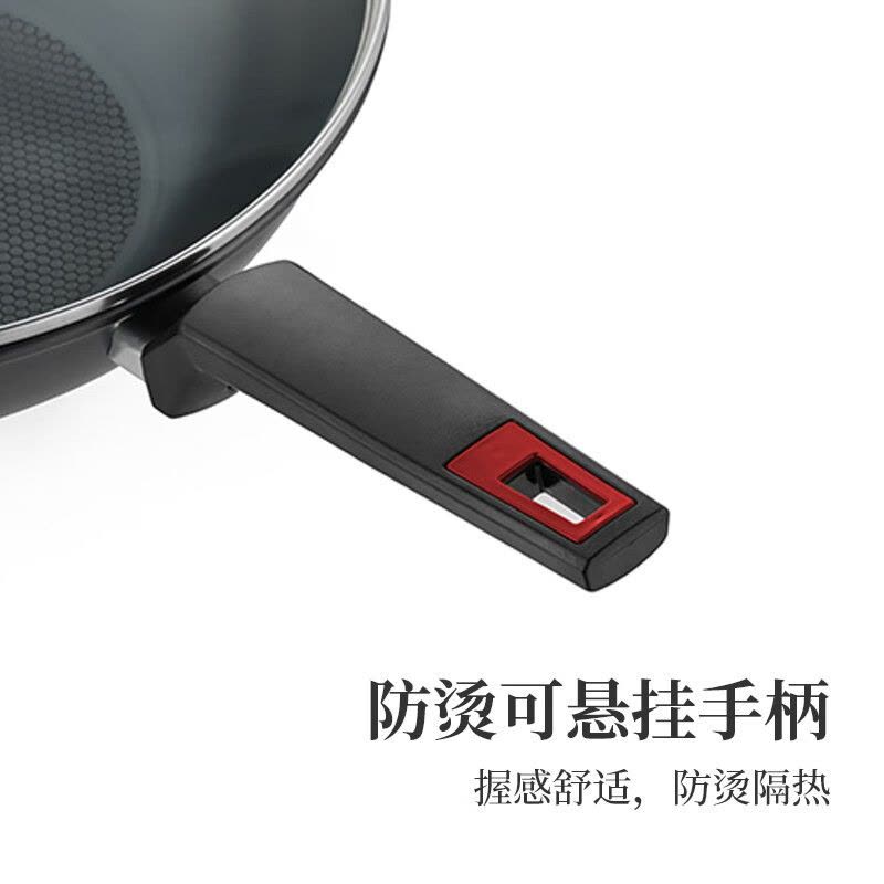 康巴赫(KBH) 卡维诺铁锅三件套 精铁材质均匀导热轻油少烟防烫可悬挂手柄炒锅煎锅汤锅 LPB-JT03 jh图片