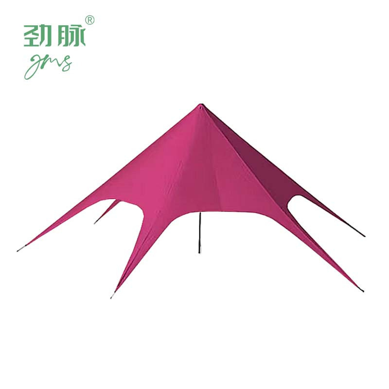 劲脉 天幕单峰帐篷 米黄色-单峰10*10*4M 顶高清大图