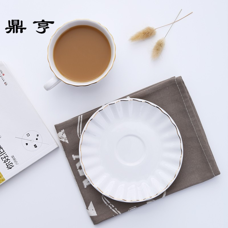 鼎亨北欧式咖啡杯碟套装陶瓷英式下午茶花茶杯骨瓷咖啡杯创意花茶