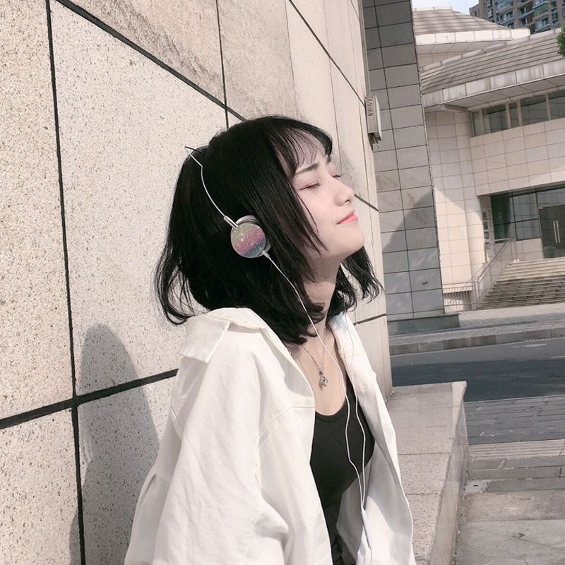 耳机头戴式适用vivo华为oppo可爱猫耳朵女生手机吃鸡线控带麦低音玫瑰