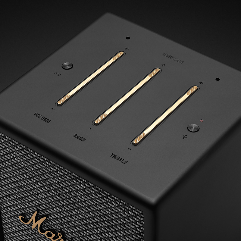 Marshall 马歇尔 UXBRIDGE VOICE 无线蓝牙智能语音音箱AI闹钟家用重低音炮音响 黑色