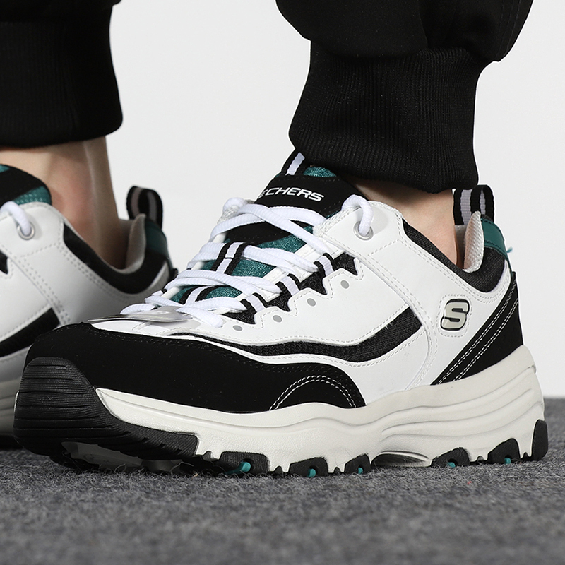 Skechers斯凯奇男新款熊猫鞋厚底防滑运动休闲鞋8790091-WBK ZP