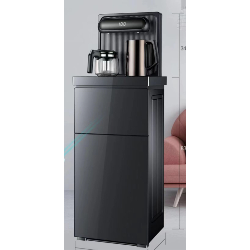 金正茶吧机家用全自动上水饮水机下置水桶双开门遥控双开饮水机温热