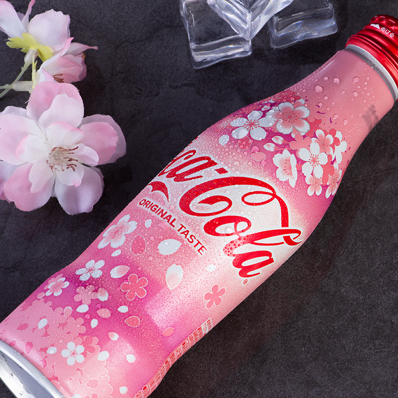 3瓶装日本可口可乐250ml碳酸饮料2019春季樱花汽水收藏版礼物0251