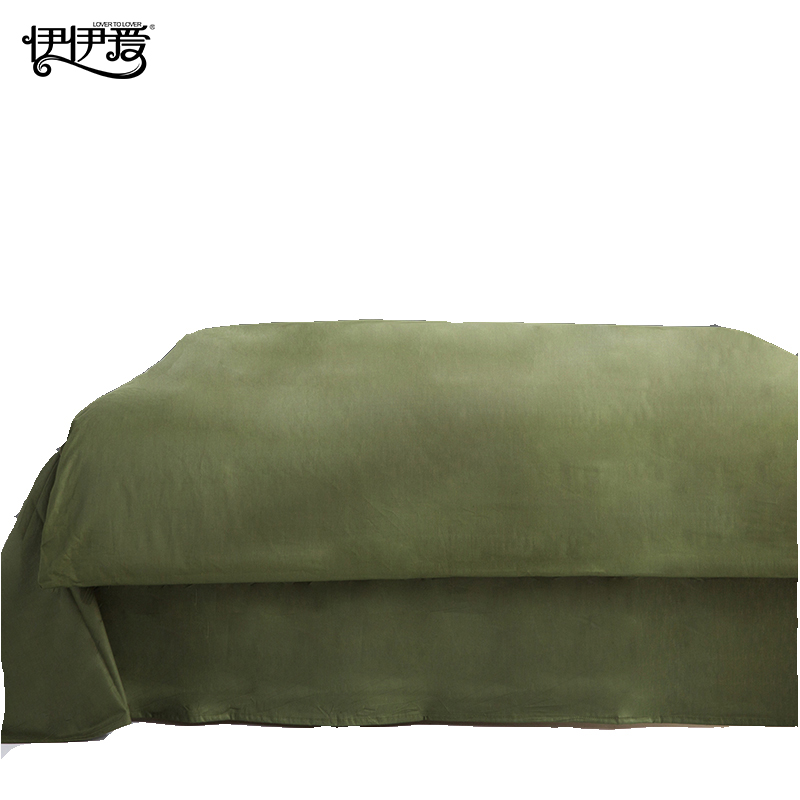 伊伊爱 全棉橄榄绿褥子 军绿色 150*200cm/Z02000193