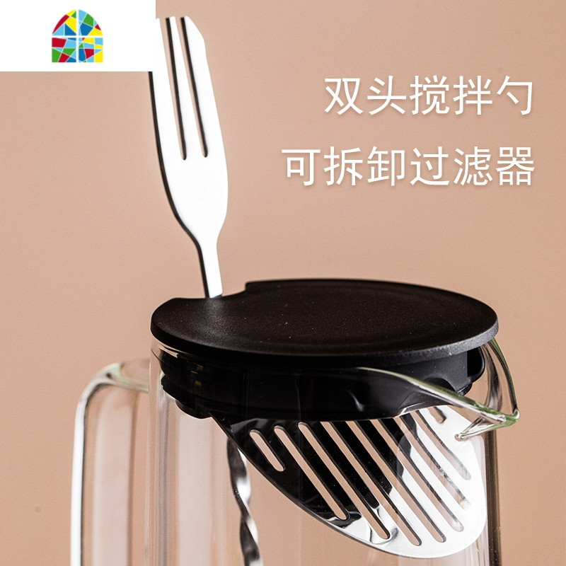 玻璃凉白开水冷水壶可高温家用煮花茶水壶套装耐热防爆大容量扎壶 FENGHOU 大壶/1200ml/建议3~4人使用凉水壶