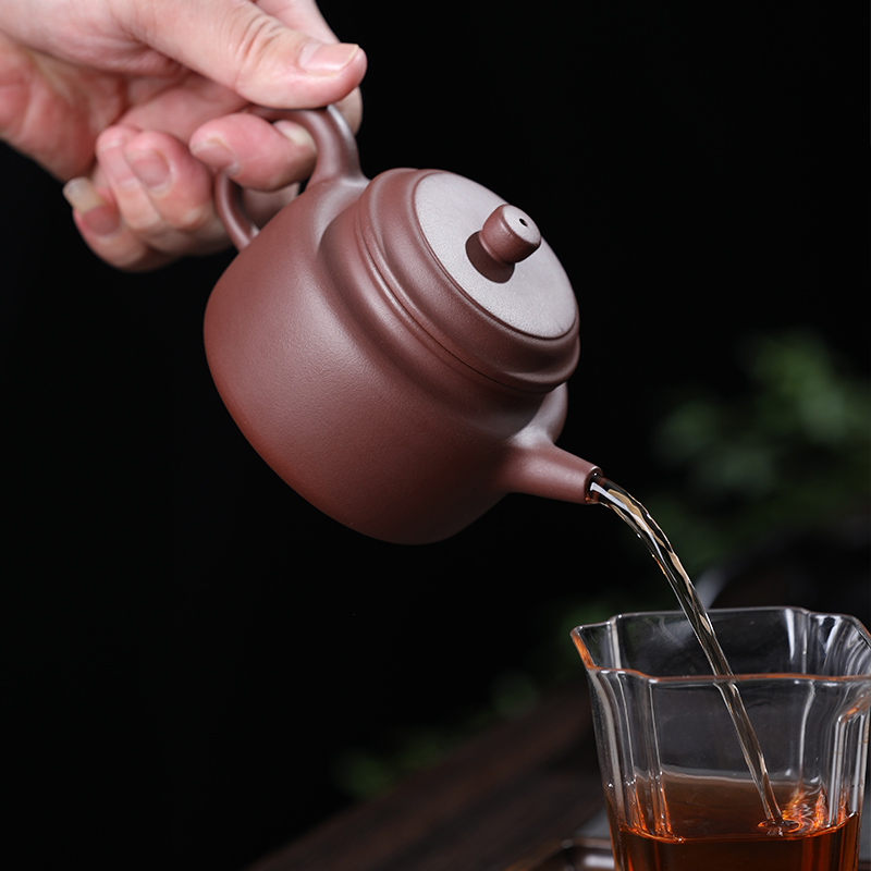 元青茶壶(MULTIPOTENT)宜兴紫砂茶具功夫茶壶紫砂壶单壶泡茶壶 德钟壶高清大图