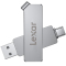 雷克沙(Lexar)D30C U盘 32GB USB3.1与Type-C双接口读130MB/s手机电脑两用金属外壳 银色