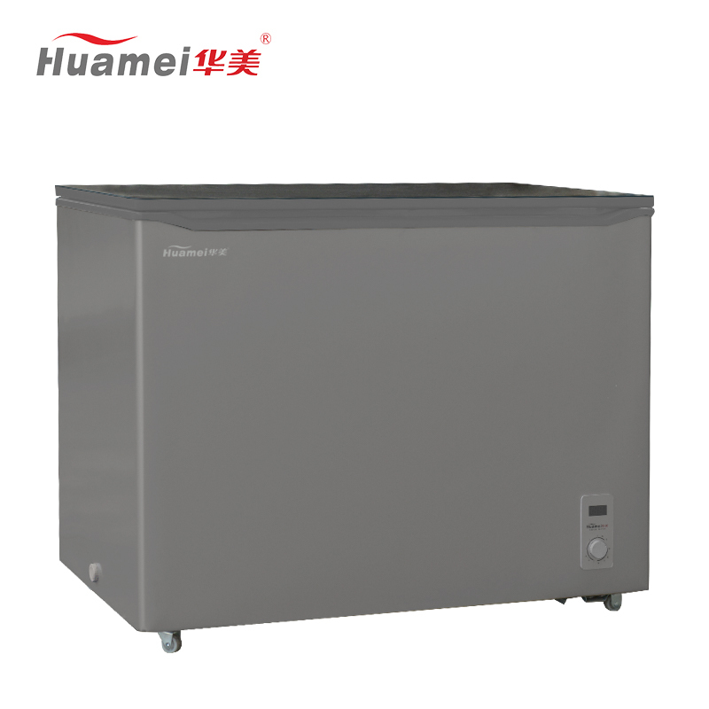 华美(Huamei)BD/BC-220升曲底冷柜节能冷柜 冷藏冷冻柜顶开门卧式大容量家用商用冰柜展示柜