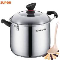苏泊尔/SUPOR22cm深汤锅304不锈钢炖锅复底ST22P1燃煤气电磁炉适用