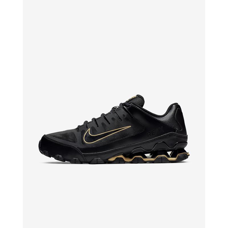 耐克(NIKE)男款轻量缓震综合训练鞋室内健身鞋透气舒适运动鞋 Black/Black/Metallic_Gold 48.5