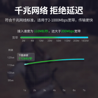 绿联网线家用6类六高速纯铜电脑路由器光纤千兆宽带5短线带水晶头连接线 扁线