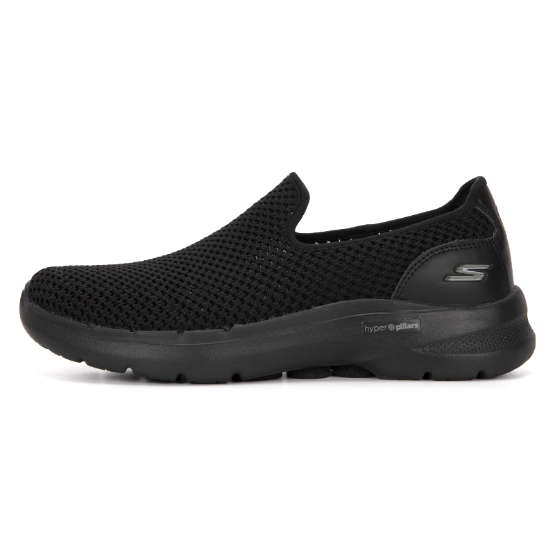 斯凯奇(Skechers)男鞋健步鞋男一脚蹬轻便透气软底休闲鞋中老年鞋 894186-BBK