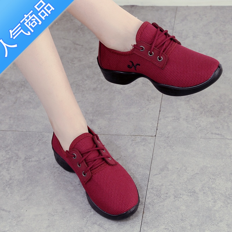 SUNTEK老北京厚底黑布鞋女鞋高跟拉带广场舞鞋现代舞蹈鞋软底妈妈布鞋高清大图